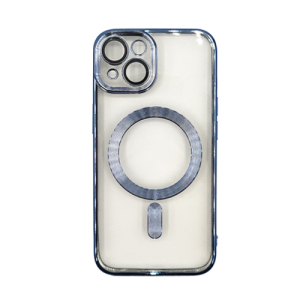 Premium Clear TPU Magsafe Design Case for Apple iPhone 15 Plus / 14 Plus - Blue