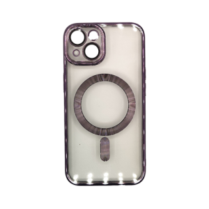 Premium Clear TPU Magsafe Design Case for Apple iPhone 13 / 14 - Deep Purple