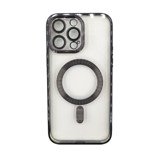 Premium Clear TPU Magsafe Design Case for Apple iPhone 13 Pro Max - Black