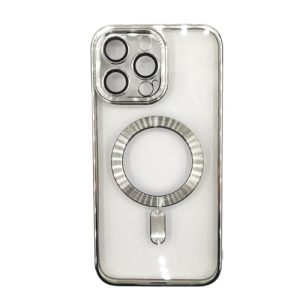 Premium Clear TPU Magsafe Design Case for Apple iPhone 13 Pro Max - Silver