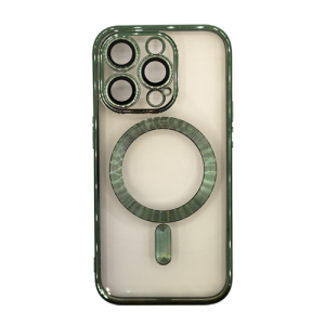 Premium Clear TPU Magsafe Design Case for Apple iPhone 14 Pro Max - Green