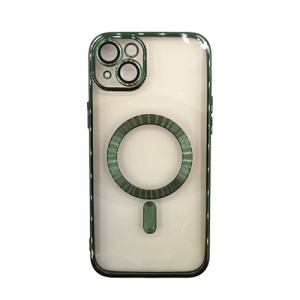 Premium Clear TPU Magsafe Design Case for Apple iPhone 13 / 14 - Green