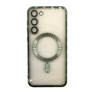 Premium Clear TPU Magsafe Design Case for Samsung Galaxy S23 - Green