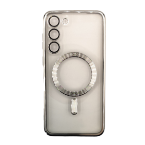 Premium Clear TPU Magsafe Design Case for Samsung Galaxy S23 Plus - Silver