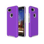 Triangle Shockproof Case with Anti Slip Grains for Google Pixel 3 XL - Purple