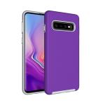 Triangle Shockproof Case with Anti Slip Grains for Samsung Galaxy S10 - Purple