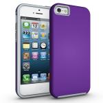 Triangle Shockproof Case with Anti Slip Grains for Apple iPhone 6/6S - Purple