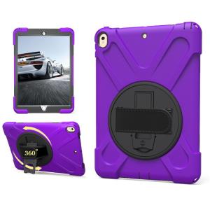 Armor Case with 360 Rotating Stand for Apple iPad 2/3/4 - Purple
