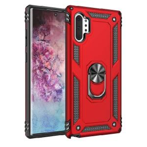 Armor Hybrid Military Case with Ring Kickstand for Samsung Galaxy Note 10 Plus 5G- Red
