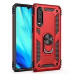 Armor Hybrid Military Case with Ring Kickstand for Huawei P30 Lite - Red