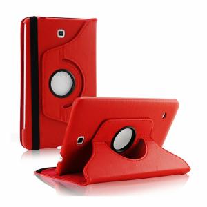 360 Degree Rotating Stand Smart Cover for Samsung Galaxy Tab E 9.6 (T560) - Red