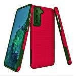 Triangle Shockproof Case with Anti Slip Grains for Samsung Galaxy S21 5G - Red