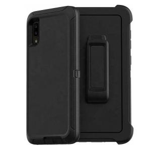 Triple Layer Protection Case & Belt Clip for Samsung Galaxy A02 - Black