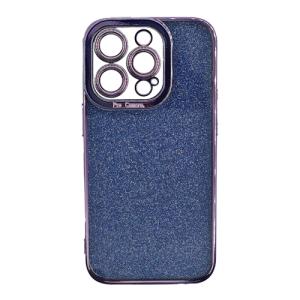 Shiny Glitter with Camera Lens Protection Case for Apple iPhone 14 Pro - Purple