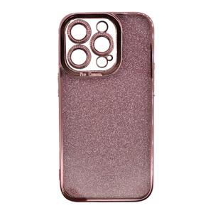 Shiny Glitter with Camera Lens Protection Case for Apple iPhone 14 Pro - Rose Golden