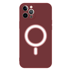 Silicone with Magsafe Case for Apple iPhone 14 Pro - Wine