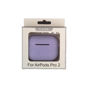 Soft Silicone Skin Cover Shock-Absorbing Protective Case for Airpods Pro 1 / 2 - Purple