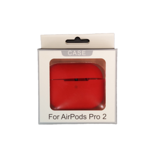 Soft Silicone Skin Cover Shock-Absorbing Protective Case for Airpods Pro 1 / 2 - Red