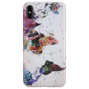 IMD Printed Design Case World Maps for Apple iPhone X/XS