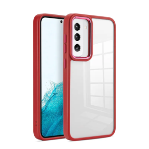 Transparent Shield Case for Samsung Galaxy S23 - Red