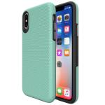 Triangle Shockproof Case with Anti Slip Grains for Apple iPhone XR - Teal