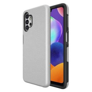 Triangle Shockproof Case with Anti Slip Grains for Samsung Galaxy A32 5G - Silver