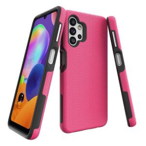 Triangle Shockproof Case with Anti Slip Grains for Samsung Galaxy A32 5G - Hot Pink