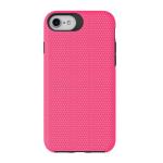 Triangle Shockproof Case with Anti Slip Grains for Apple iPhone 7/8/SE (2020)/SE (2022) - Hot Pink