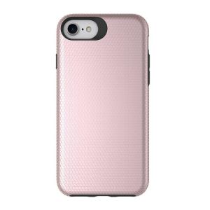Triangle Shockproof Case with Anti Slip Grains for Apple iPhone 7/8/SE (2020)/SE (2022) - Rose Golden