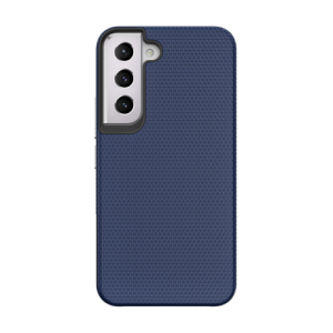 Triangle Shockproof Case with Anti Slip Grains for Samsung Galaxy S21 FE - Navy Blue