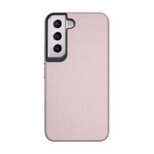 Triangle Shockproof Case with Anti Slip Grains for Samsung Galaxy S21 FE - Rose Golden
