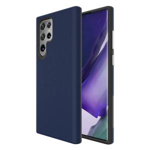 Triangle Shockproof Case With Anti Slip Grains for Samsung Galaxy S21 Ultra – Navy Blue