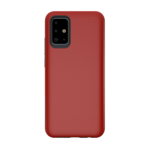 Triangle Shockproof Case with Anti Slip Grains for Samsung Galaxy A51 - Red