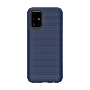 Triangle Shockproof Case with Anti Slip Grains for Samsung Galaxy A51 - Navy Blue