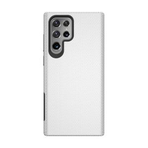 Triangle Shockproof Case With Anti Slip Grains for Samsung Galaxy S23 Ultra – Silver