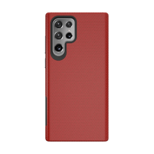 Triangle Shockproof Case With Anti Slip Grains for Samsung Galaxy S23 Ultra – Red