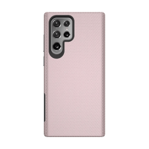Triangle Shockproof Case With Anti Slip Grains for Samsung Galaxy S23 Ultra – Rose Gold