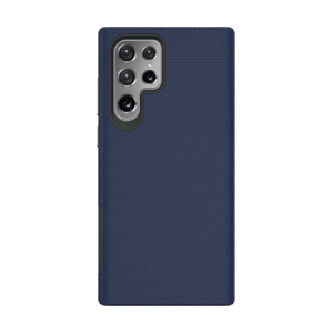 Triangle Shockproof Case With Anti Slip Grains for Samsung Galaxy S23 Ultra – Navy Blue