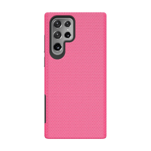 Triangle Shockproof Case with Anti Slip Grains for Samsung Galaxy S23 Ultra – Hot Pink