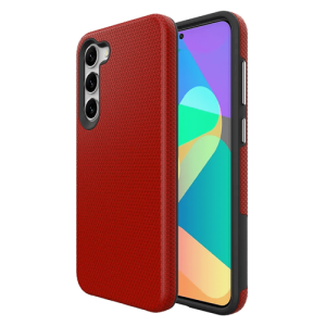 Triangle Shockproof Case With Anti Slip Grains for Samsung Galaxy S23 – Red