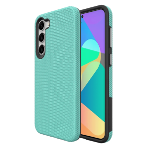 Triangle Shockproof Case with Anti Slip Grains for Samsung Galaxy S23 – Teal