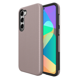Triangle Shockproof Case With Anti Slip Grains for Samsung Galaxy S23 Plus – Rose Gold