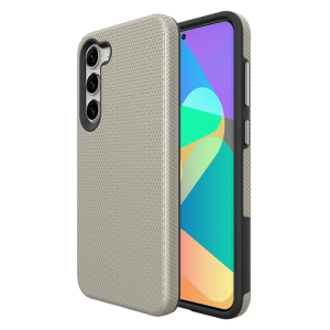 Triangle Shockproof Case With Anti Slip Grains for Samsung Galaxy S23 – Gold