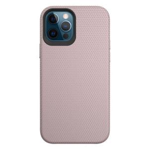 Triangle Shockproof Case with Anti Slip Grains for Apple iPhone 12/12 Pro - Rose Golden