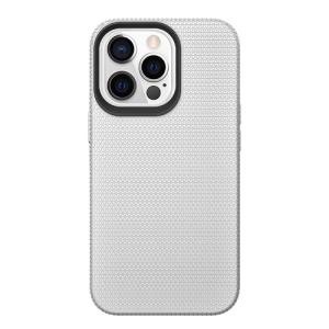 Triangle Shockproof Case with Anti Slip Grains for Apple iPhone 13 Pro / 14 Pro - Silver