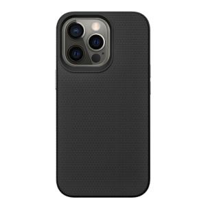 Triangle Shockproof Case with Anti Slip Grains for Apple iPhone 13 Pro Max / 14 Pro Max - Black