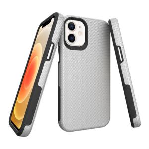 Triangle Shockproof Case with Anti Slip Grains for Apple iPhone 11 - Silver