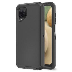Triple Layer Protection Case & Belt Clip for Samsung Galaxy A12 - Black