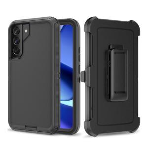 Triple Layer Protection Case & Belt Clip for Samsung Galaxy S23 - Black