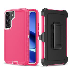 Triple Layer Protection Case & Belt Clip for Samsung Galaxy S22 Plus - Pink